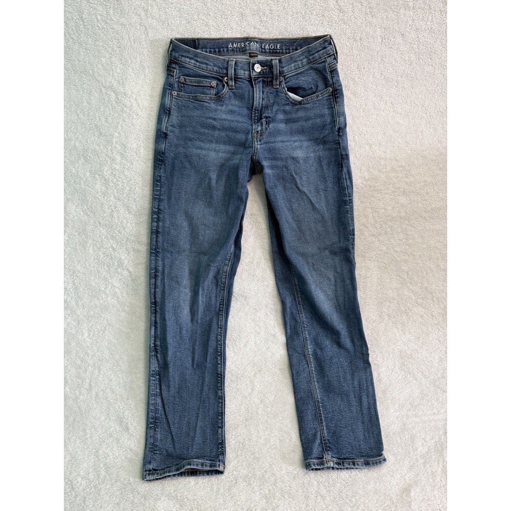American Eagle Mom Jeans Women's Blue Stretch Size 6 Regular